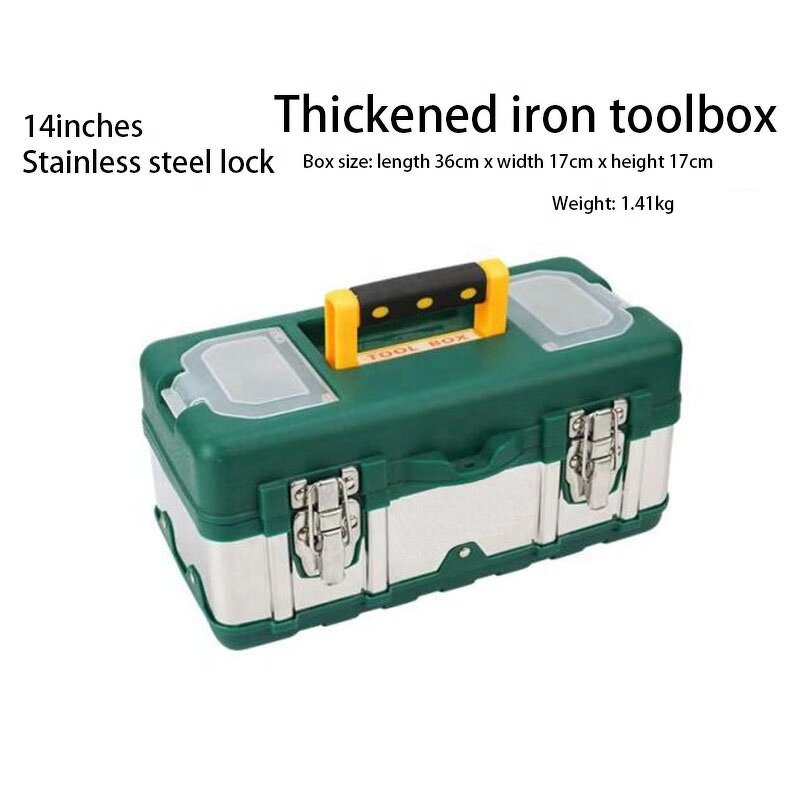 Hard Plastic Toolbox Manufacturer - OEM Steel Lock Rolling Storage Case Set