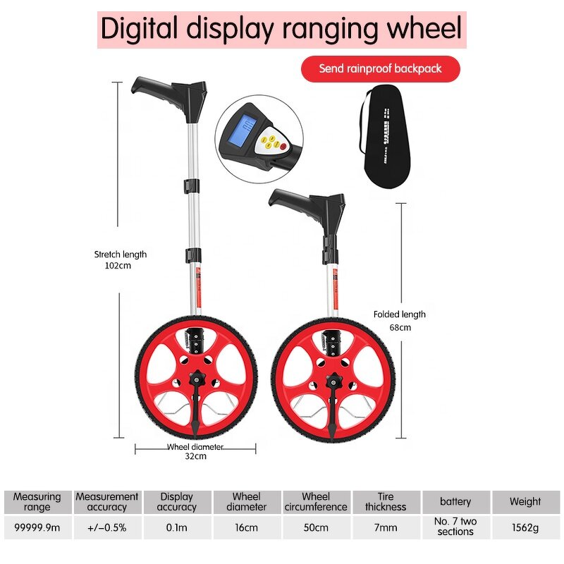 Distance Measuring Wheel Manufacturer - OEM Adjustable Handle LCD Display