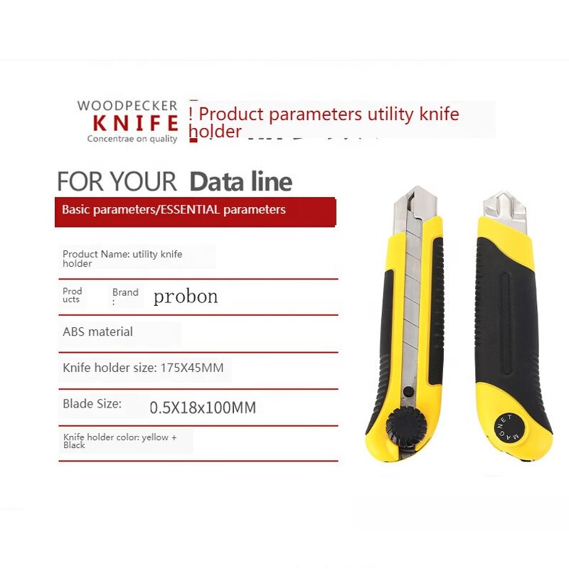 Utility Knife Factory - OEM 18mm High Quality Black Blade Rotate