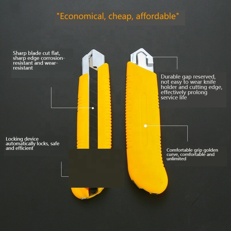 Utility Knife Manufacturer - OEM 25mm Rubberized Non-slip Rotate Lock
