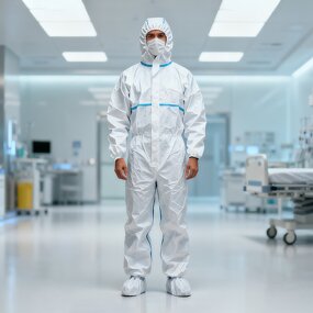 Tyvek Coverall Manufacturer - OEM White Type 5/6 Non Woven with Hood