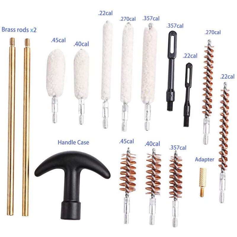 Gun Cleaning Kit Manufacturer - OEM 16 Pcs Custom EVA Bag Brass Brush