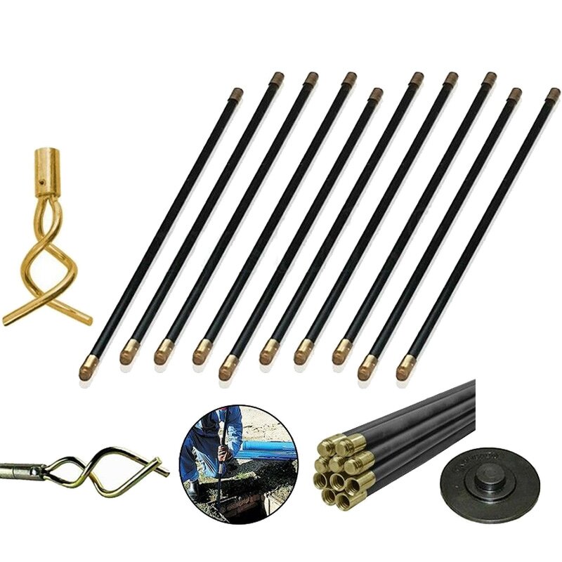 Drain Rod Kit Manufacturer - OEM 12Pcs Plunger Locking Interlocking Rods