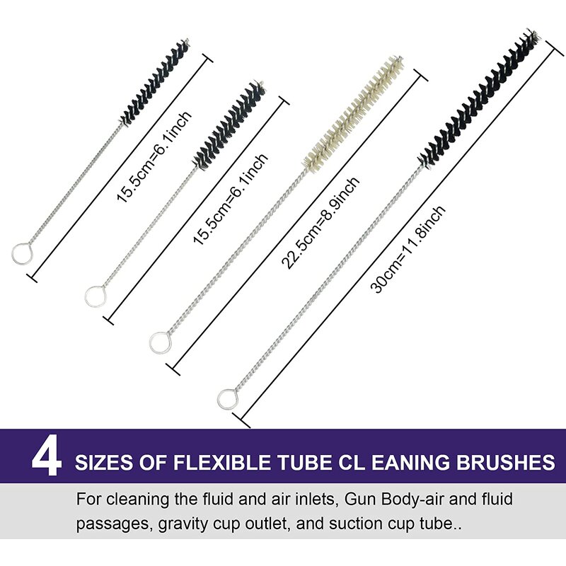 Spray Gun Cleaning Kit Factory - OEM Cheap Steel Rotary Tube Brush Barrel