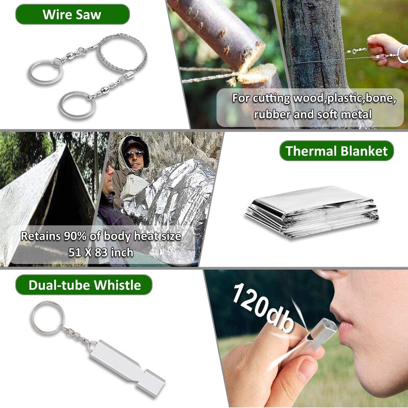 Survival Kit Manufacturer - OEM 35 in 1 Camping Hiking Hunting First Aid
