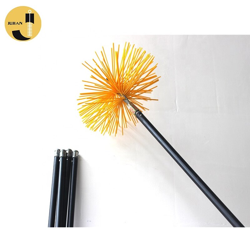 Chimney Sweeping Brush Set Manufacturer - OEM Plastic Soft Brush With Rod