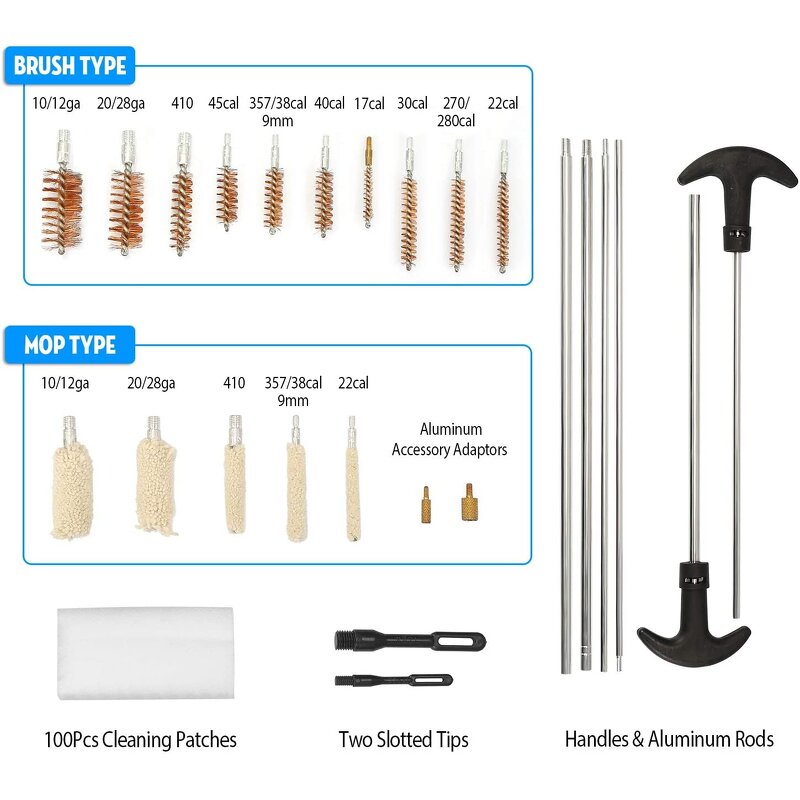 Gun Cleaning Tool Box Manufacturer - OEM 28 Pcs 12ga Aluminum Carrying Case