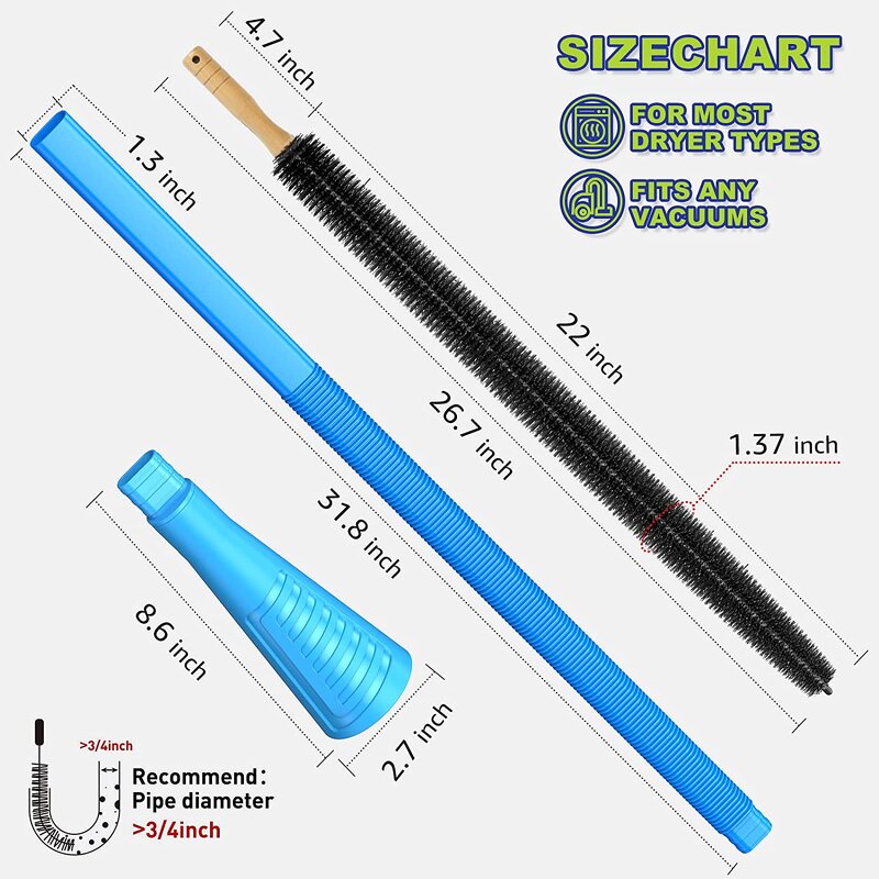 Dryer Vent Vacuum Kit Factory - OEM Vacuum Attachment Hose Lint Remover