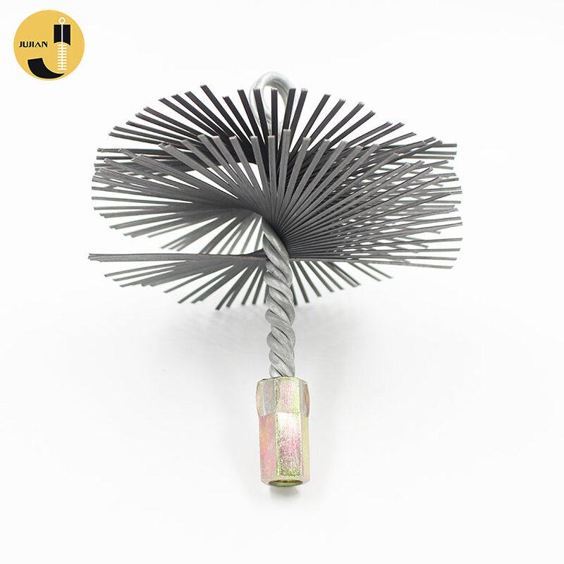 Industrial Chimney Brush Factory - OEM Flat Steel Wire Long Handle Rotating