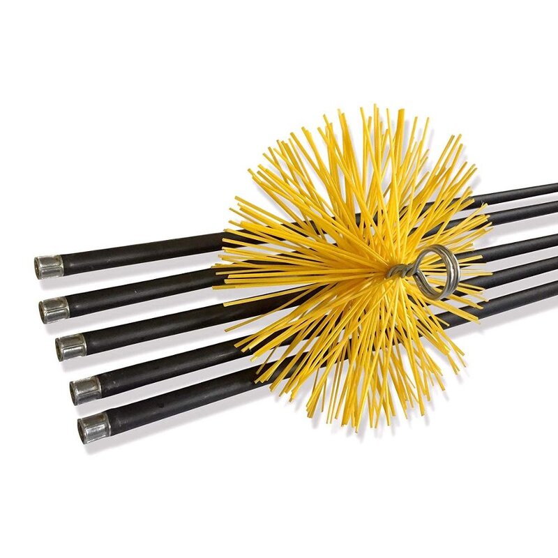 Chimney Sweeping Brush Kit Manufacturer - OEM 7m 5 PP Rods PVC Brush