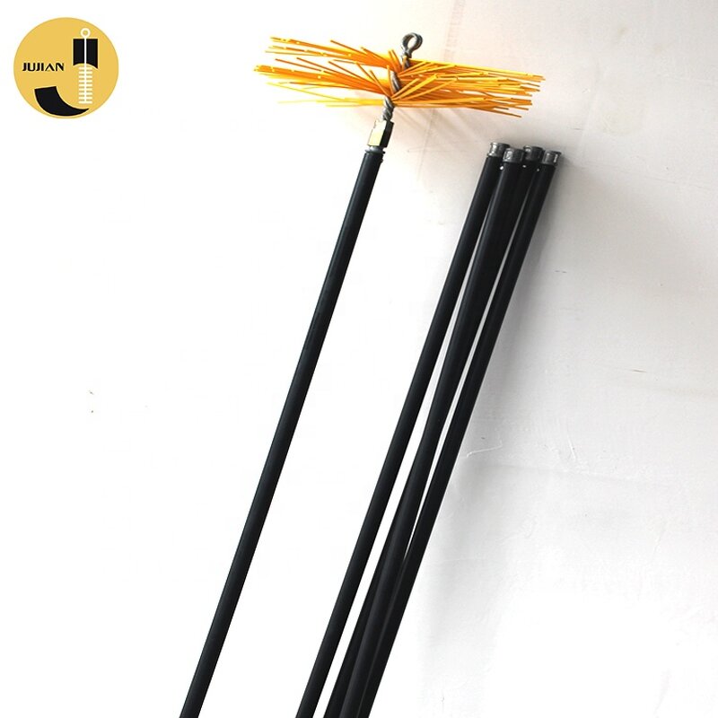 Chimney Sweeping Brush Set Manufacturer - OEM Plastic Soft Brush With Rod