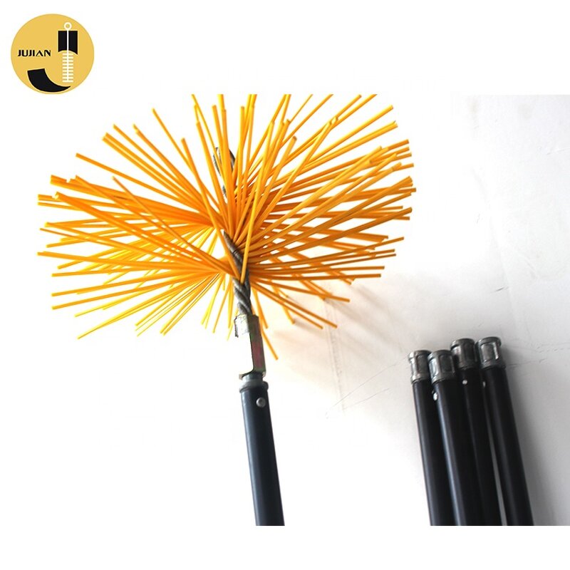 Chimney Sweeping Brush Set Manufacturer - OEM Plastic Soft Brush With Rod