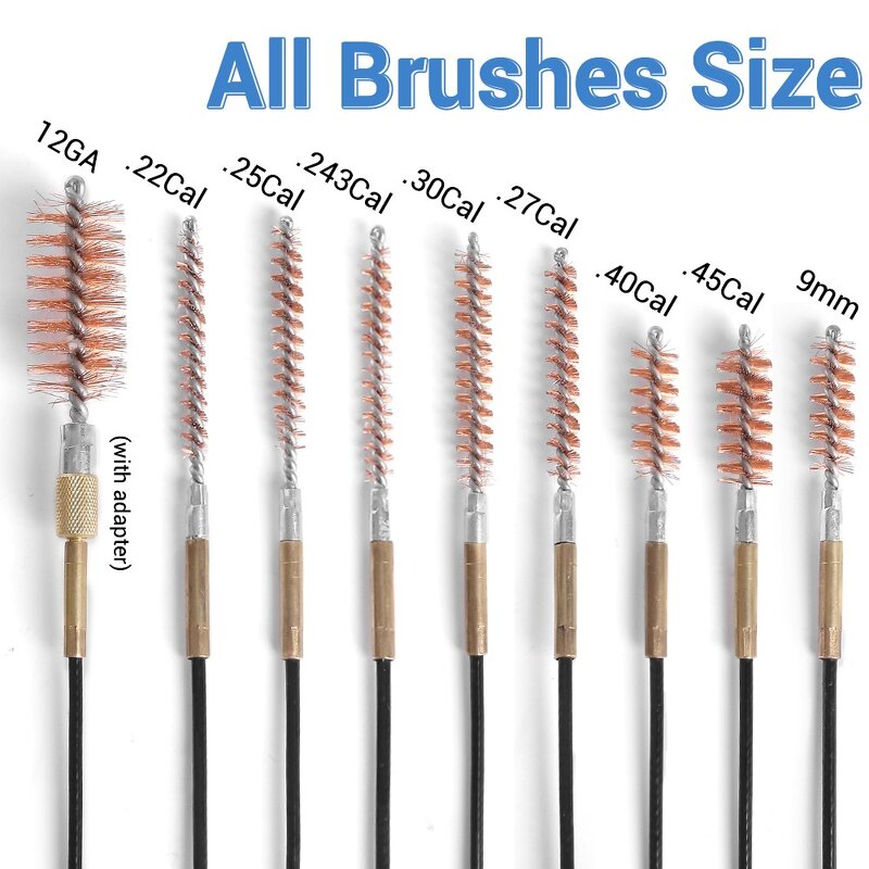 Gun Bore Brushes Kit Factory - OEM Multi Caliber Flexible Threaded Cables