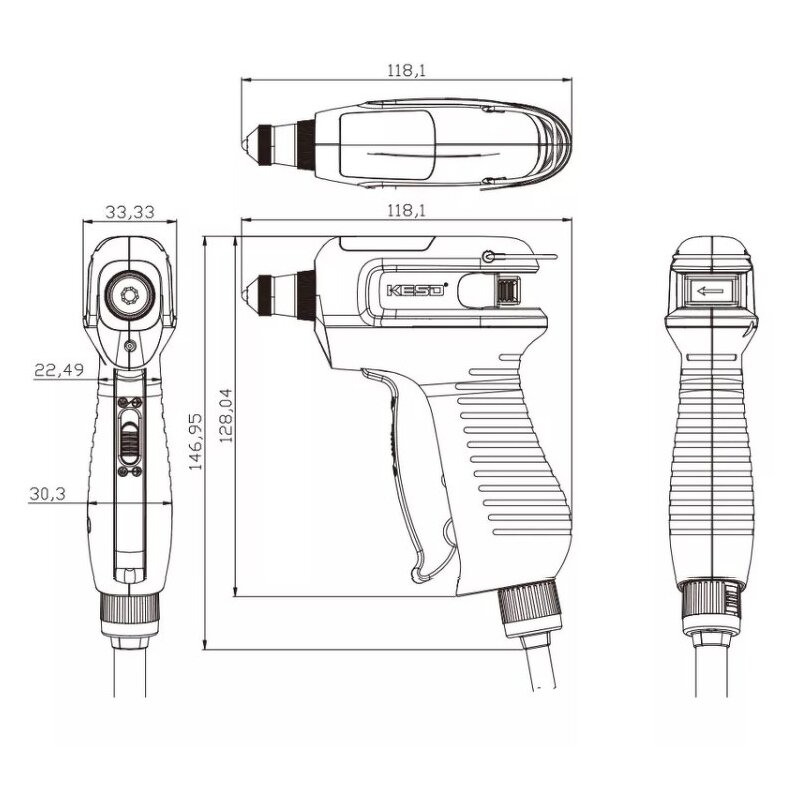 Anti-static Air Gun Manufacturer - OEM KESD KG-5 Handheld Slim Ionizer