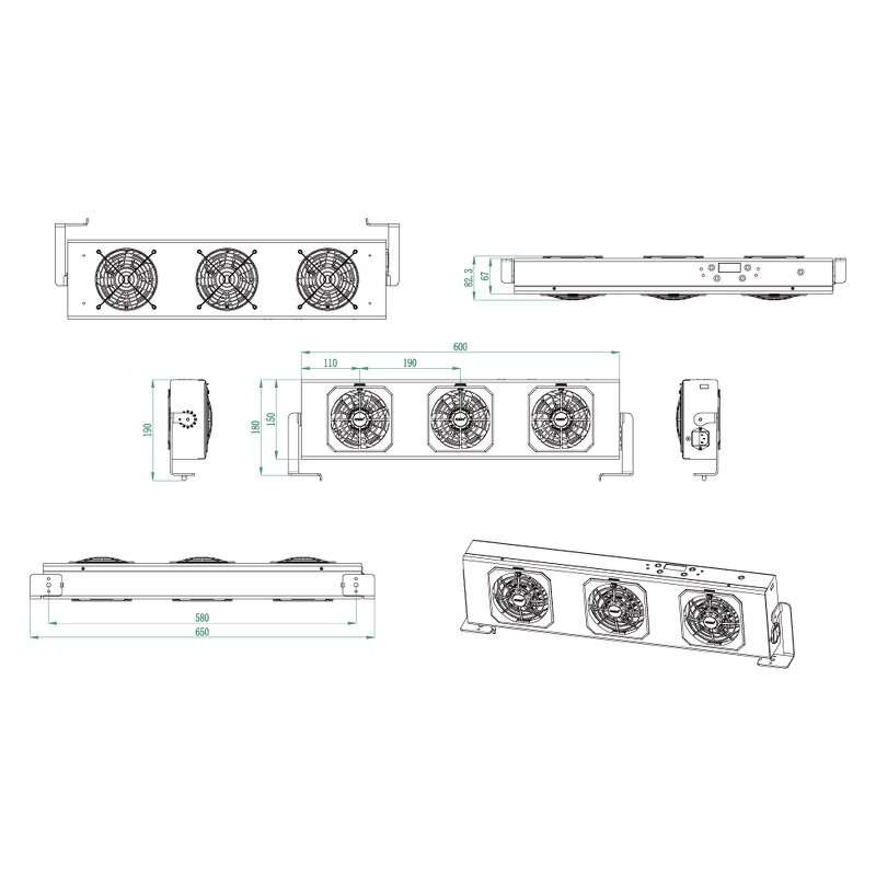 Cleanroom Ionizing Blower Supplier - OEM KF-60AR 3 Fan Self-cleaning