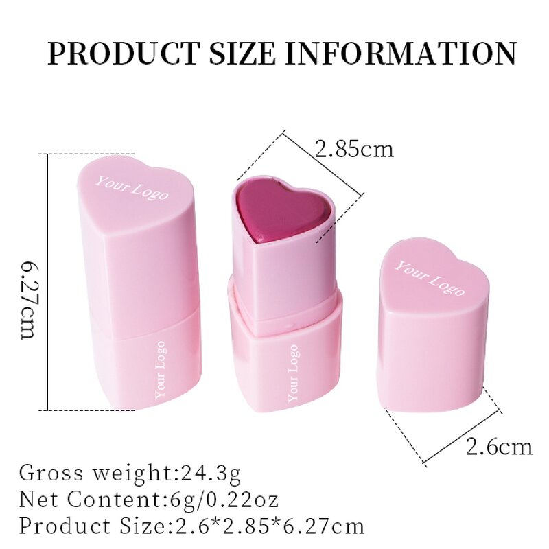 Cream Blush Stick Supplier - OEM Pink Tube Shimmer Matte Private Label