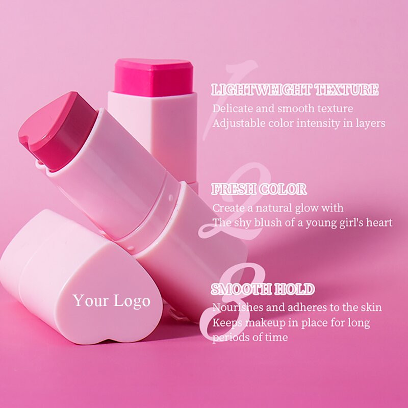 Cream Blush Stick Supplier - OEM Pink Tube Shimmer Matte Private Label