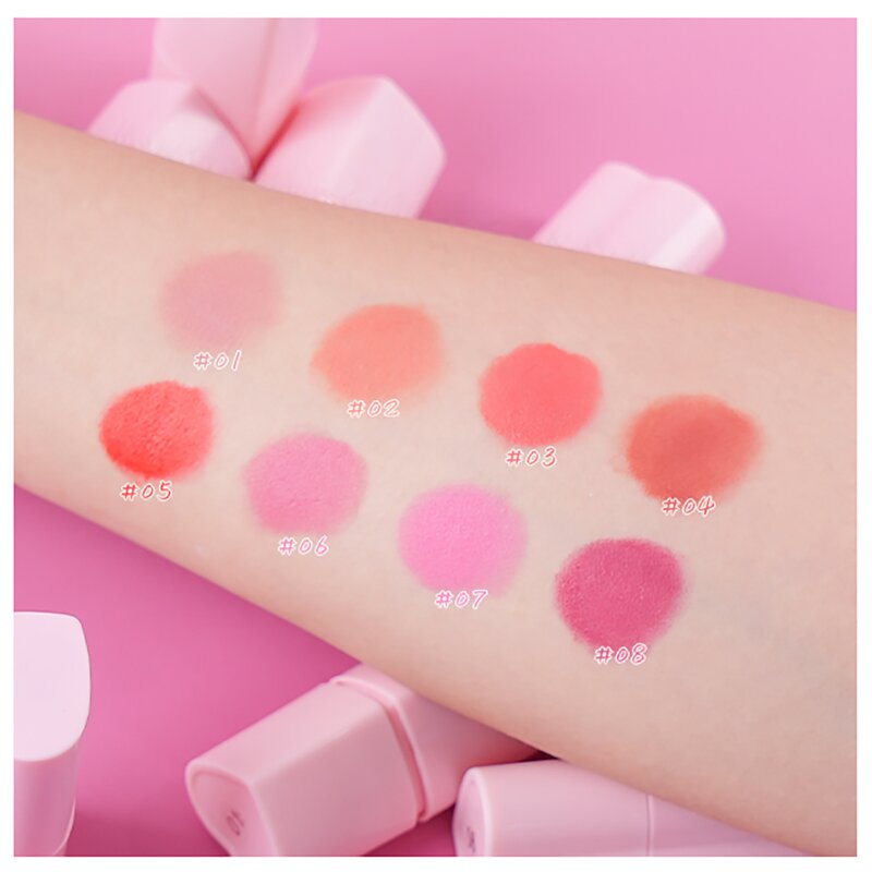 Cream Blush Stick Supplier - OEM Pink Tube Shimmer Matte Private Label