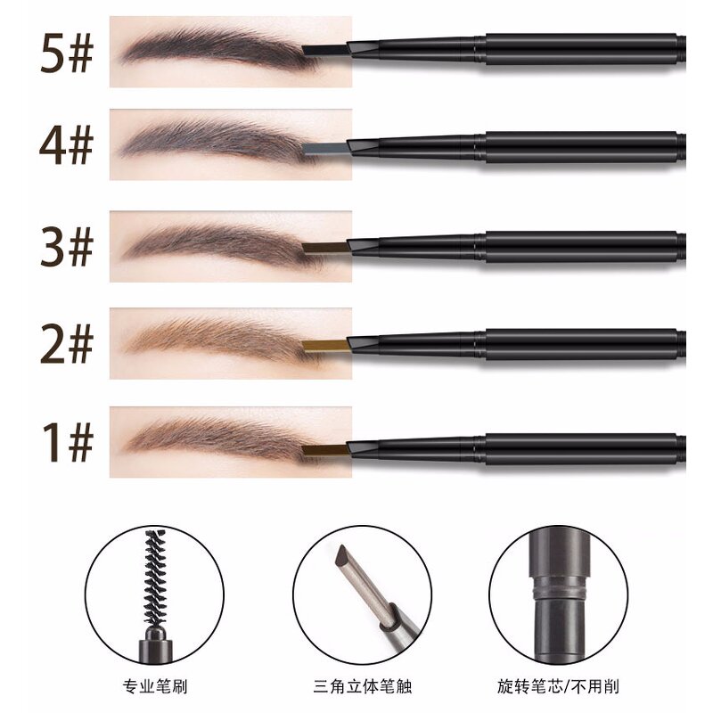 Dual-Head Eyebrow Pencil Supplier - OEM High Quality 5 Colors Waterproof