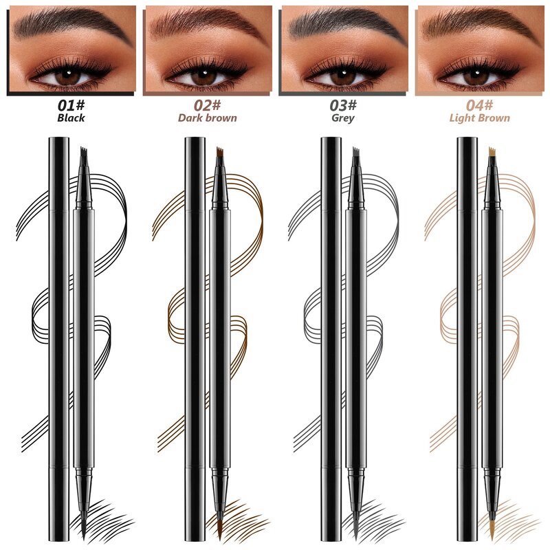 Double Head Eyebrow Pen Supplier - OEM New Ink Pen 2 in 1 Waterproof