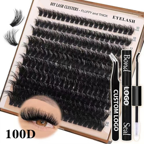 Cluster Lashes Manufacturer - OEM Wholesale 100D DIY Curling Private