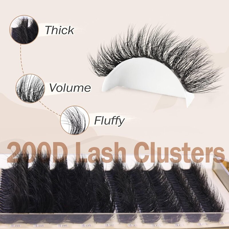 Cluster Lashes Supplier - OEM Factory Wholesale 200D Mink Fur