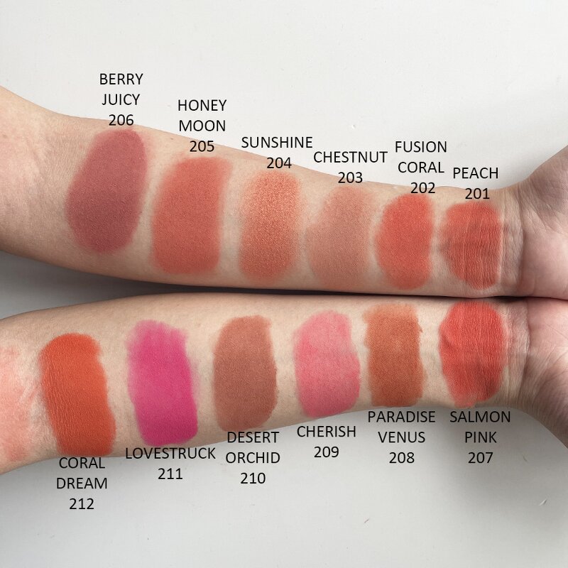 Liquid Blusher Factory - OEM Silky Makeup Pressed Powder 12 Colors