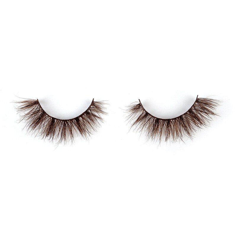 Mink Eyelash Manufacturer - OEM 3D Colored Dark Brown Strips