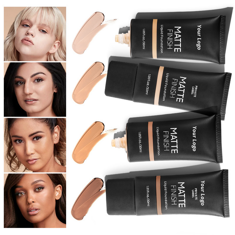 Liquid Foundation Factory - OEM Matte Finish Full Coverage Oil-free