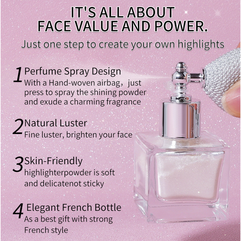 Body Glitter Spray Factory - OEM Private Label Silver Sparkle Powder