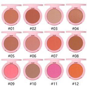 Liquid Blusher Factory - OEM Silky Makeup Pressed Powder 12 Colors