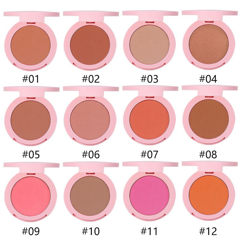 Liquid Blusher Factory - OEM Silky Makeup Pressed Powder 12 Colors