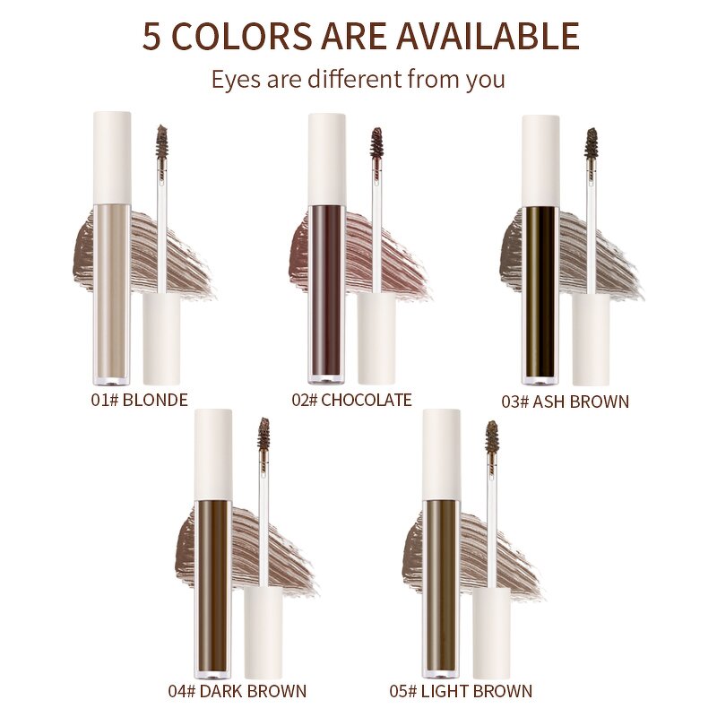 Eyebrow Gel Factory - OEM Private Label 5 Colors Waterproof Vegan