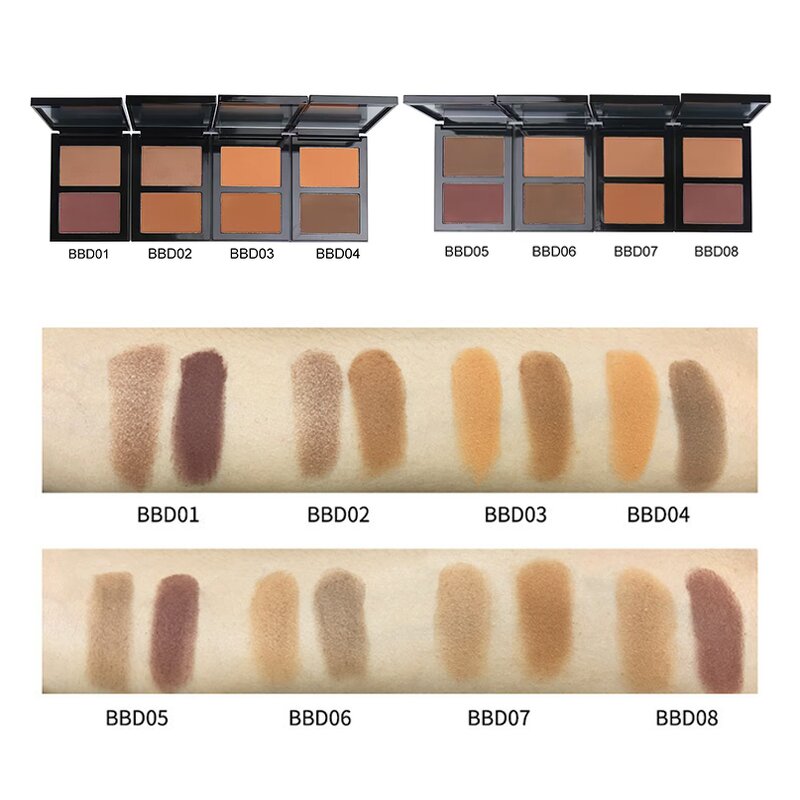 Duo Blush Contour Factory - OEM Hot Face 2 in 1 Highlighter Powder