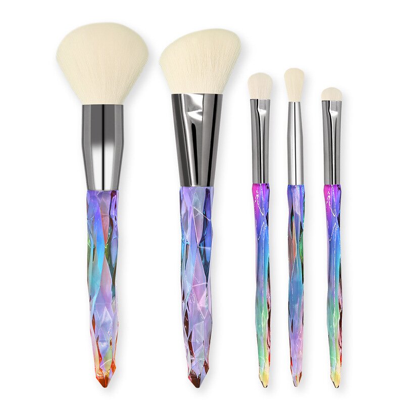 Glitter Makeup Brush Set Factory - OEM Bling Crystal Handle 5pcs