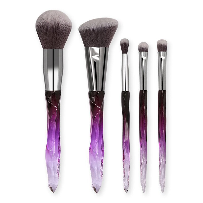 Glitter Makeup Brush Set Factory - OEM Bling Crystal Handle 5pcs