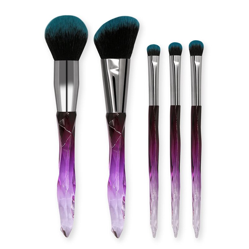 Glitter Makeup Brush Set Factory - OEM Bling Crystal Handle 5pcs
