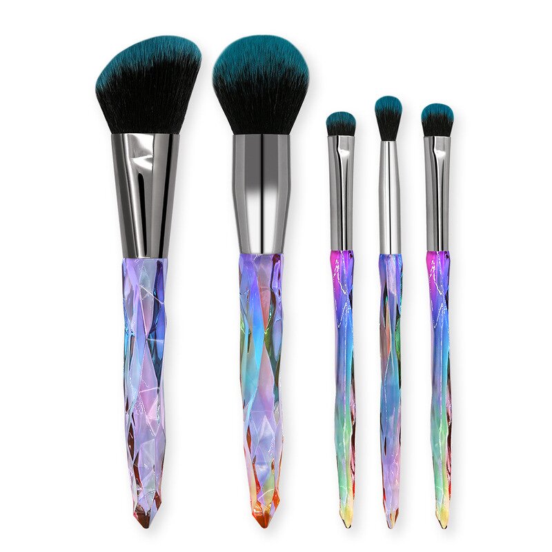 Glitter Makeup Brush Set Factory - OEM Bling Crystal Handle 5pcs