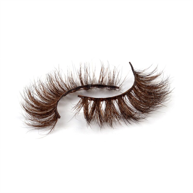 Mink Eyelash Manufacturer - OEM 3D Colored Dark Brown Strips
