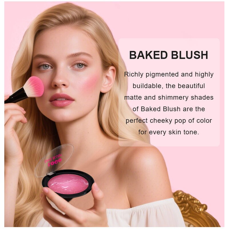 Baked Glitter Blush Supplier - OEM Custom Logo Sweet for Face Contouring