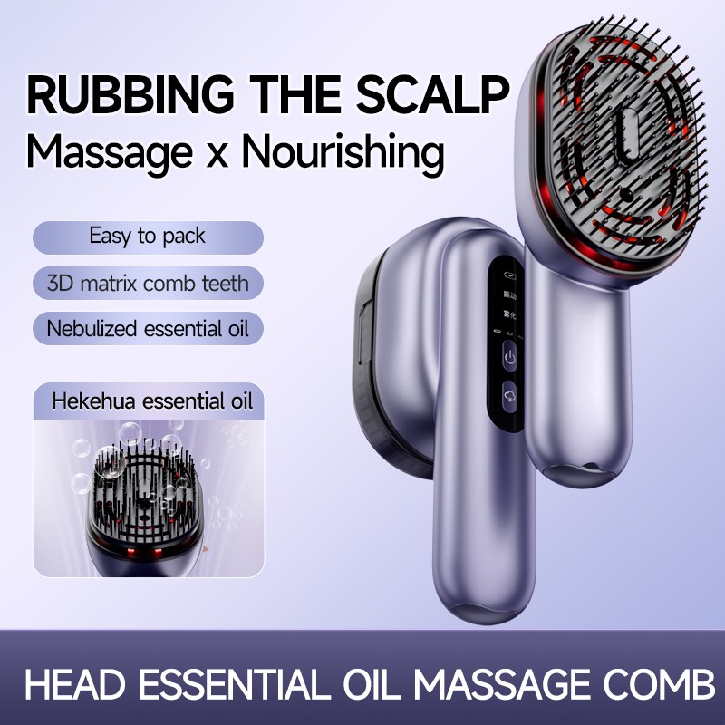 Scalp Massage Comb Supplier - Bulk High Frequency Two Speed Vibration Small Essential Oil