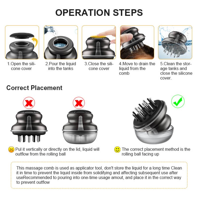 Hair Growth Comb Factory - OEM Hair Loss Products Hair Growth Oil Scalp Brush Red Light