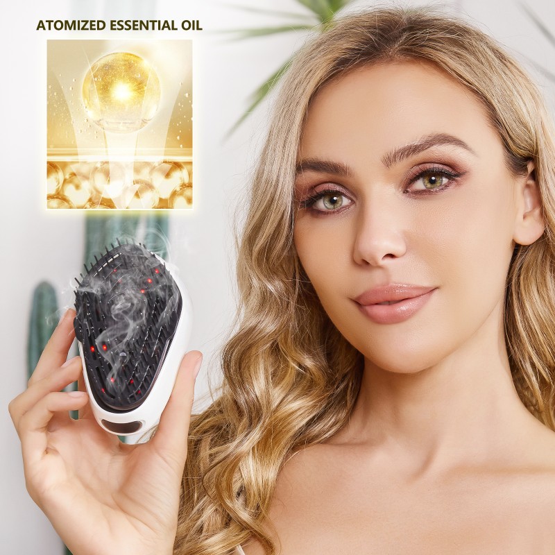 Phototherapy Hair Brush Manufacturer - Bulk Atomized Essential Oil Anti Hair Loss Massage