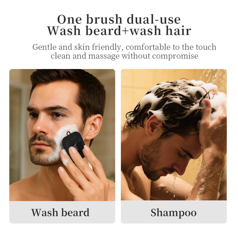 Facial Cleanser Brush Manufacturer - OEM Men Mini Facial Cleanser Brush Gentle Soft Exfoliating