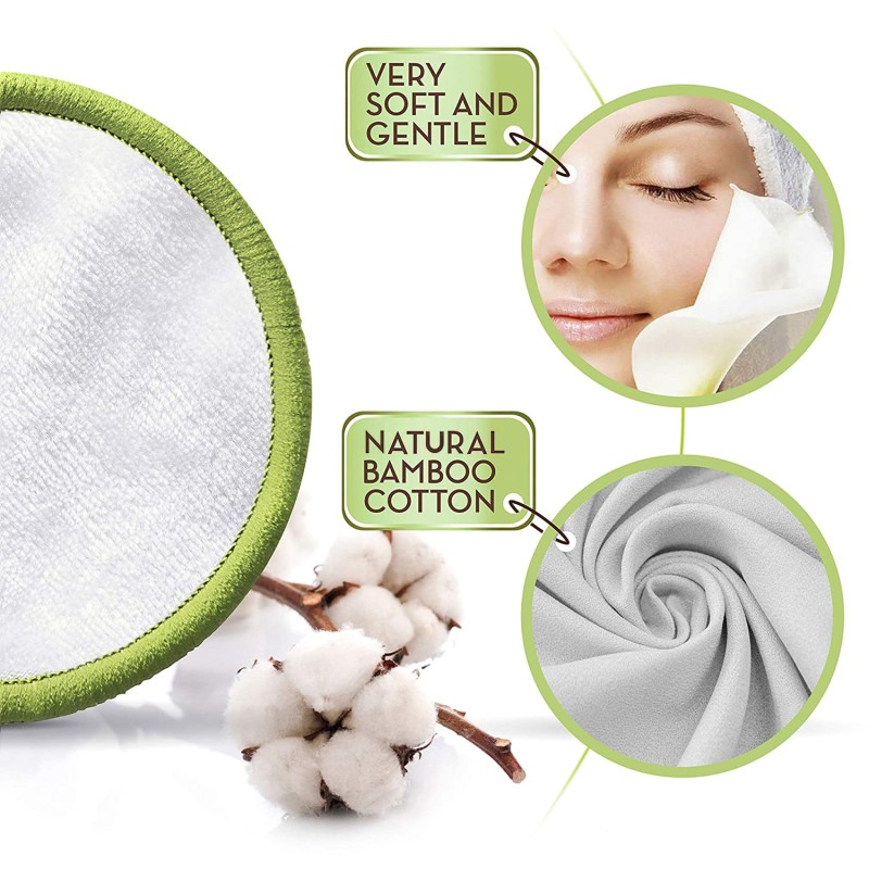 Facial Cotton Rounds Supplier - Bulk Washable Eco-friendly Natural Organic Reusable Facial