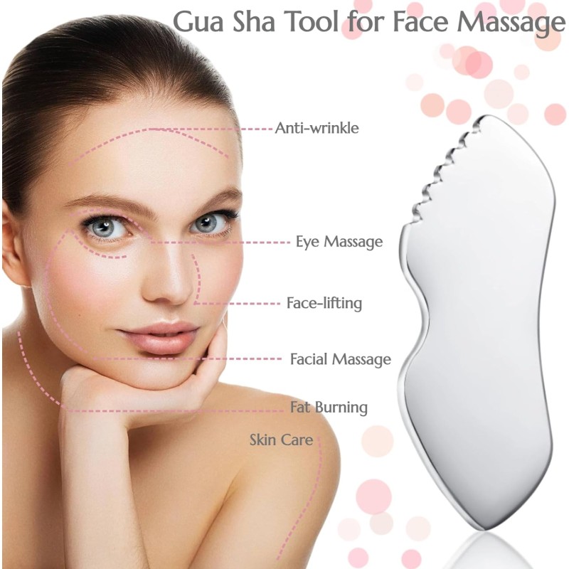 Guasha Board Factory - OEM Custom logo Stainless Steel Guasha Board Manual Scraping