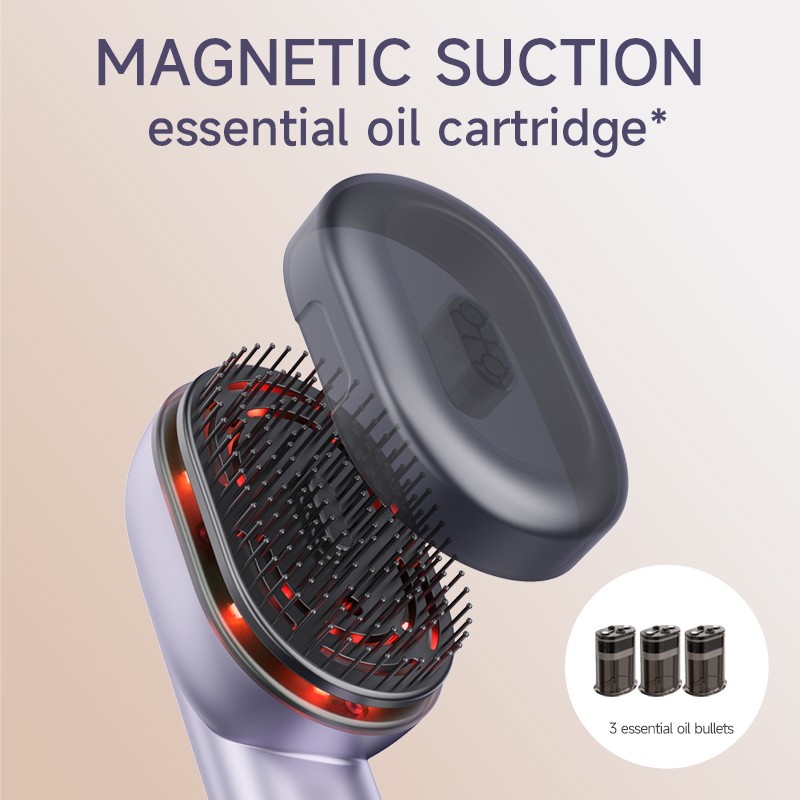 Scalp Massage Comb Supplier - Bulk High Frequency Two Speed Vibration Small Essential Oil