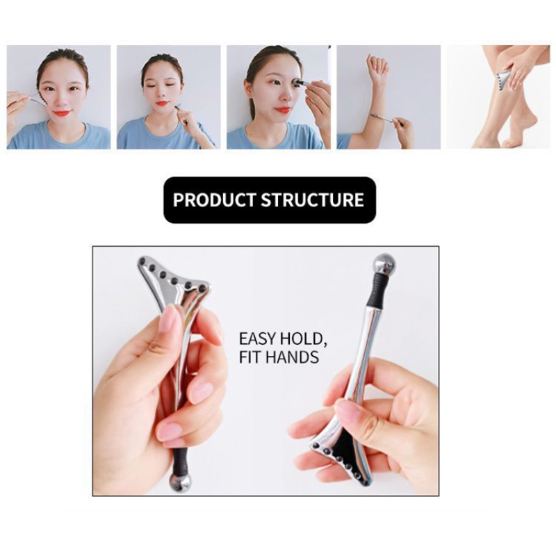 Facial Massager Factory - OEM Home Use 3 in 1 Facial Neck Beauty Massager Face Lifting