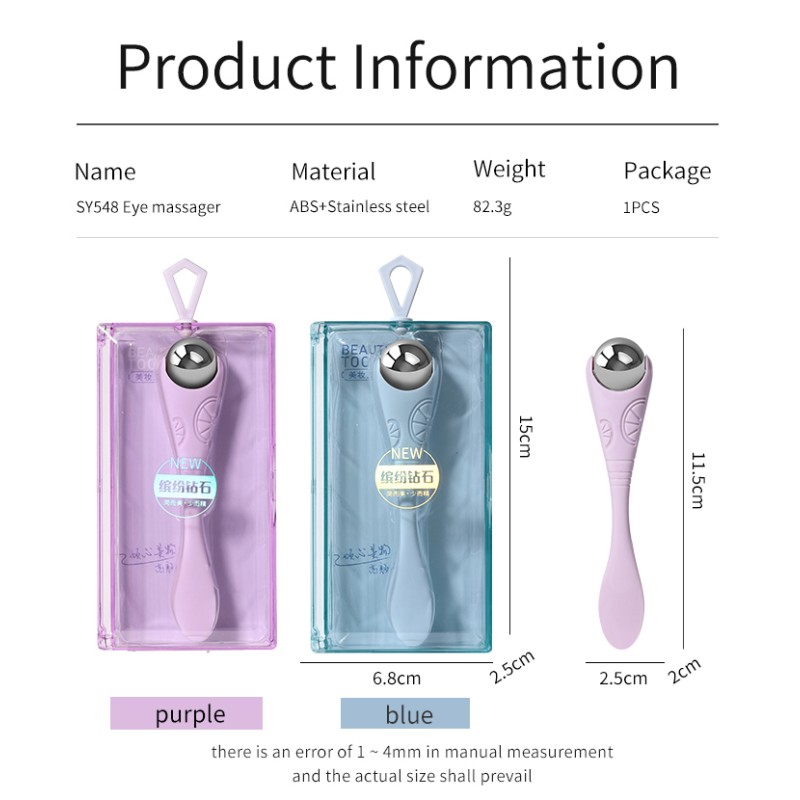 Face Massager Supplier - OEM Stainless Steel Mini Face Massager Cooling Roller 360 Ice