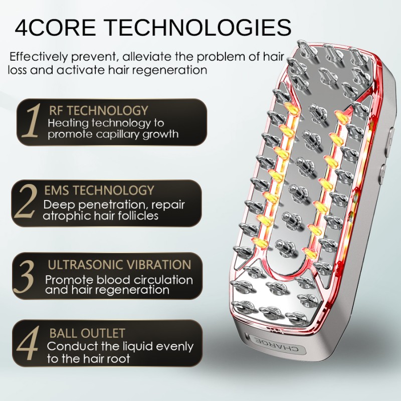 Scalp Massage Brush Supplier - OEM 2024 New Electric Head Massager Comb Scalp Massage